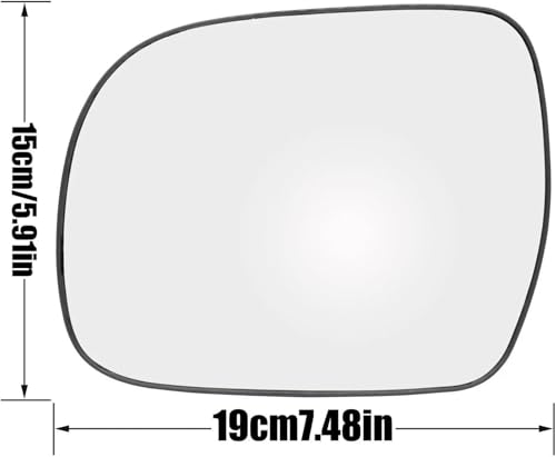 Rétroviseur Hilux 2005-2010 convexe chauffant avec plaque de remplacement - 7