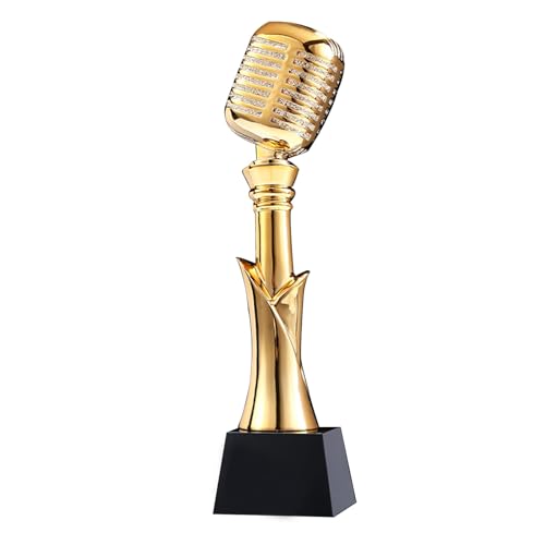 Trophée excellent chanteur avec finition micro pour gala de musique