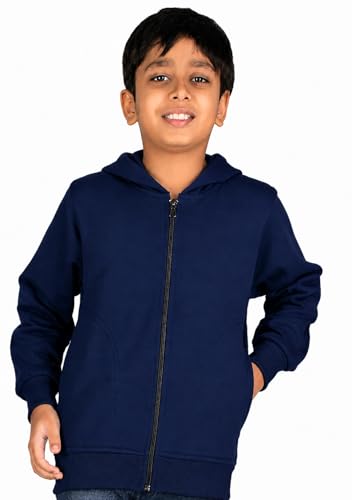 Image of ADBUCKS Unisex Fleece Cotton Zipper Sweatshirt with Hoodies for Boys and Girls