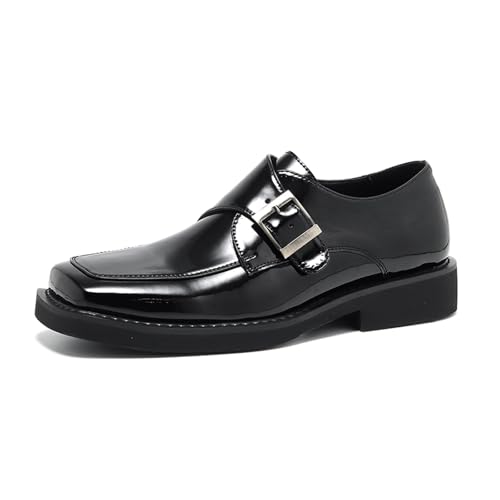 Dress Shoes for Men Men's Casual Leather Slip-On Loafers Breathable PU Leather Flat Shoes for Spring Autumn