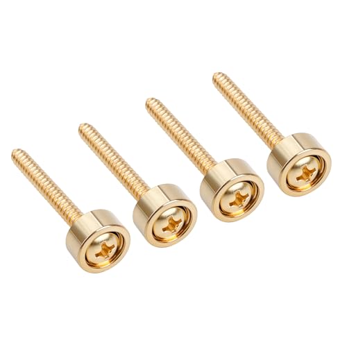 Banworks 12mm Steel Guitar Neck Mounting Ferrules Guitar Neck Joint Bushings and Bolts 12mm Outer Diameter Guitar Neck Back Mounting Plate for Modern Style Electric Guitar Bass Pack of 4 JT/QJJQK-01