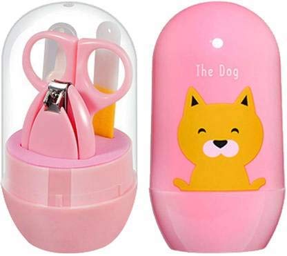 First Trend Baby, Infant and Toddler Grooming Nail Cutter Kit with Scissors/Baby Nail Clipper Safety Cutter & Manicure Pedicure Care Kit Pocket Size Nail Care Set (Pink)