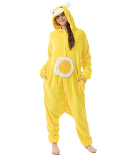 Katara Glücksbärchi Kostüm Onesie Jumpsuit gelb L