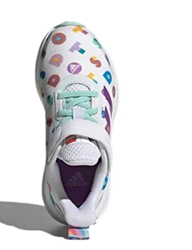 Adidas Lego x Fortarun Kids Dots Sneakes, Cloud White/Lab Purple/Clear Mint2
