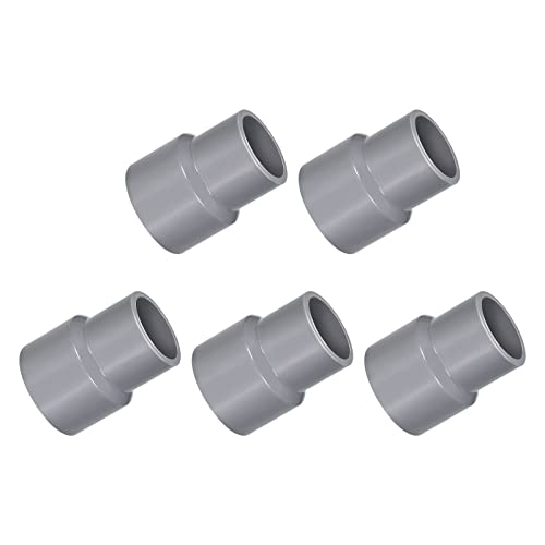 METALLIXITY 5Pcs Duct Reducer 1-1/4 to 1 Inch PVC Pipe Increaser DWV Gray