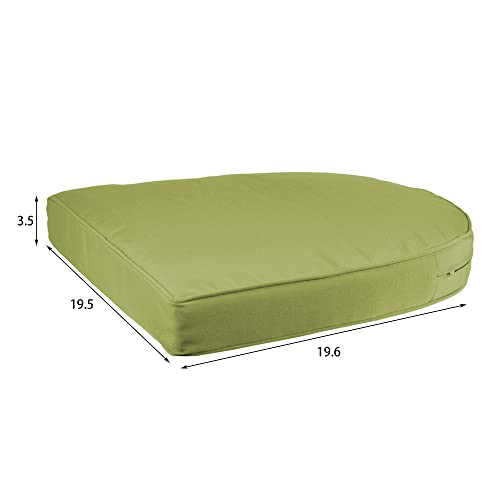 Jeco Wicker Chair With Green Cushion, Set Of 2, Honey/W00205- #TOP4
