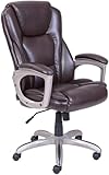 KswyyuwxgqI Ergonomic Adjustable High Back Executive Chair PU Leather Lumbar Support Computer Desk Chair Swivel Gaming Office Chair for Home Workspace Meeting Room Ergon and Game Room(Brown)