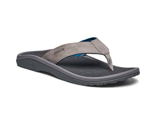 Image of Sanuk On the Rocks Men's Beach Sandals | Flip Flops for Men | Quick Dry Flip-Flop Slides | Supportive & Lightweight | Arch Support Footbed