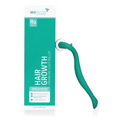 Neofollics Scalp Roller - Activates and Stimulates Hair Growth - For Thicker, Fuller and Healthier Beard - Features 540 0.3mm Microscopic Needles Cover