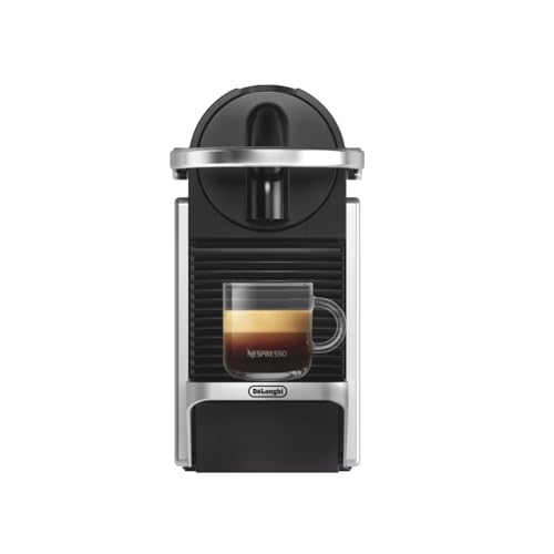 Image of Nespresso De'Longhi Pixie EN127.S New Model Coffee Capsule Machine, Two Direct Dial Buttons, Eco Mode, Compact Design, 19 Bar Pressure System (EN127.S)