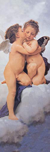 1art1 William-Adolphe Bouguereau Poster Stampa Artistica su Tela Il Primo Bacio, 1882 Quadro da Parete sulla Barella | Murale XXL | Immagine 120x40 cm