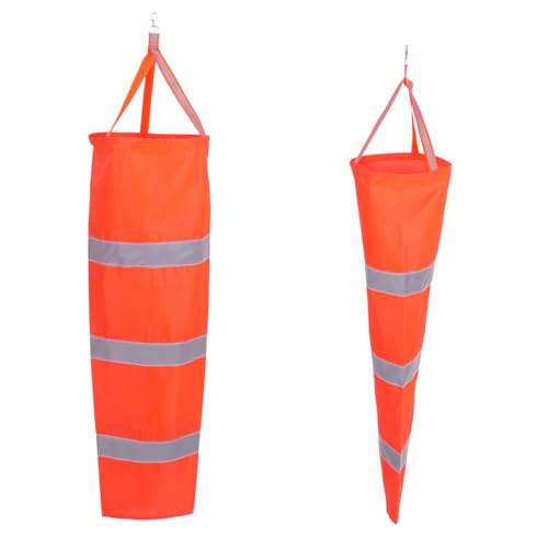 Toyvian 2piezas Veleta De Manga De Viento para Exteriores Bolsa para Manga De Viento Jardín Indicador De Dirección del Tela Oxford Reflectante para y Aeropuertos