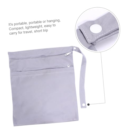 Bolsa organizadora para pañales Toddmomy 2 piezas gris miniatura 4