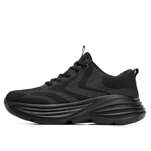Image of WJA Men's Non Slip Walking Shoes Lightweight Breathable Casual Running Shoes Fashion Sneakers Mesh Workout Sports Shoes