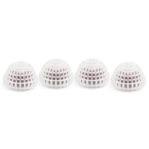 sourcingmap 4pcs Plastic Aquarium Shrimp Fish Tank Moss Ball Holder Live Plant Shaping Decor Filter, Clear - Image 2