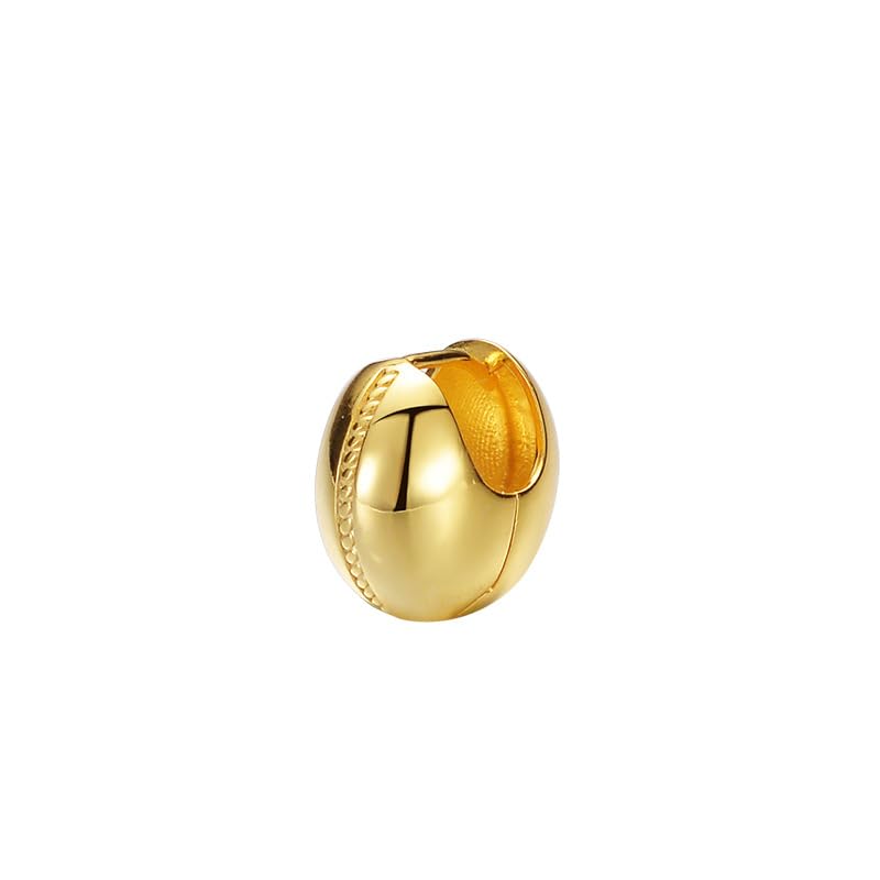 Boucles d'oreilles petit cerceau pour femmes sphère brillante de la mode look de bureau