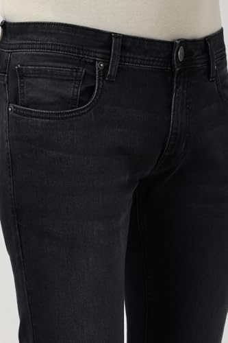 Image of Peter England Men's Skinny Fit Jeans | Denim Mid Washed | Casual Wear | Stylish Bottoms