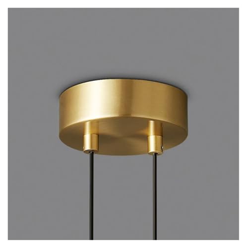 Lámpara de araña LED ovalada de oro con cable de cobre ajustable para dormitorio 6