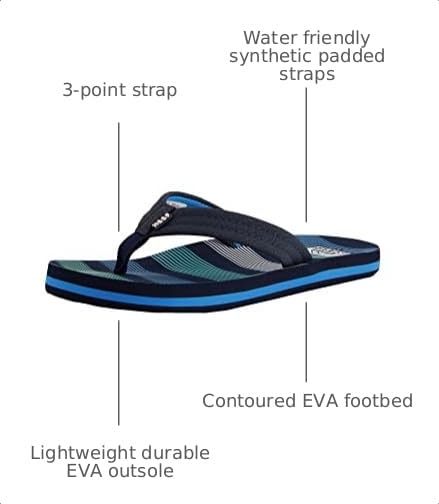 Image of REEF Boys Kids Ahi Beach Flip Flop, Soft Cushion Footbed, Water Friendly