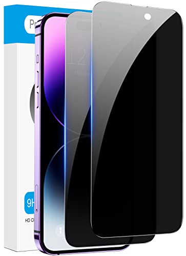Fotbor for iPhone 14 Pro Privacy Screen Protector [2 Pack] Privacy Screen iPhone 14 Pro Anti Spy Private Full Coverage Shockproof Anti-Scratch 9H Tempered Glass iPhone 14 Pro Accessories 6.1 Inchd