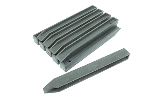 Preisvergleich Produktbild Wacredo Premium Fixing Spikes (38cm) grau für Flexboard Rasenkante Teichrand Teichrandband Beeteinfassung Schieferoptik Erdspieße (Fixing Spikes 38cm)