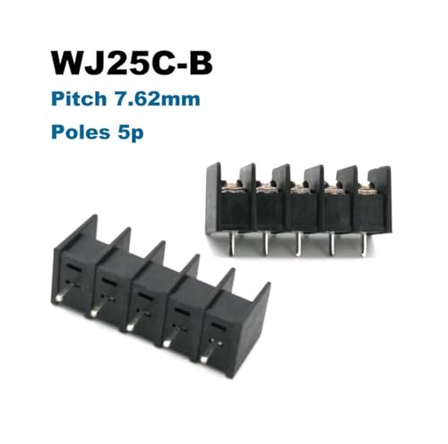 Conector de cable para PCB de 6 pines y paso 7,62mm compatible con regleta de tornillo 5