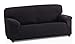 Produktbild Bartali Stretch Sofahusse Aitana - Farbe Schwarz - 2 Sitzer (von 110 bis 150 cm)