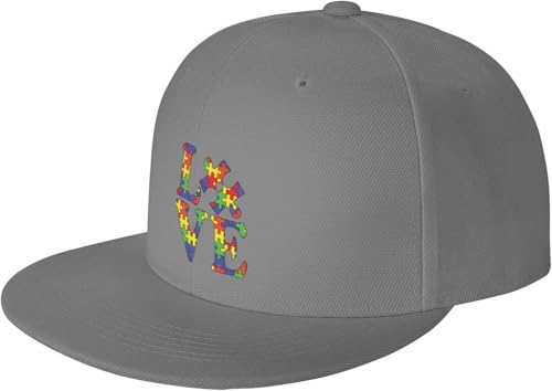 Autism Awareness Puzzle Piece- Outdoor Baseball Hat Flat Hat