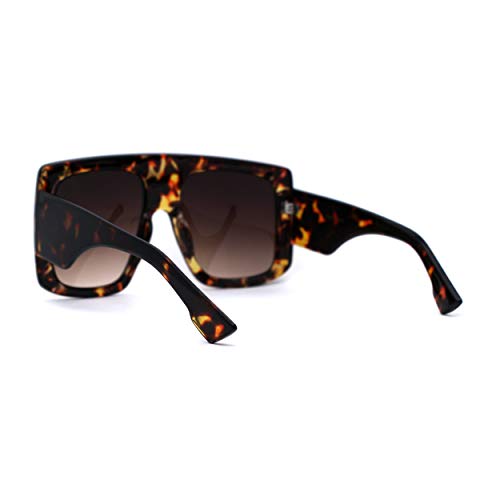 Oversized Flat Top Thick Plastic Mobster Fashion Sunglasses4