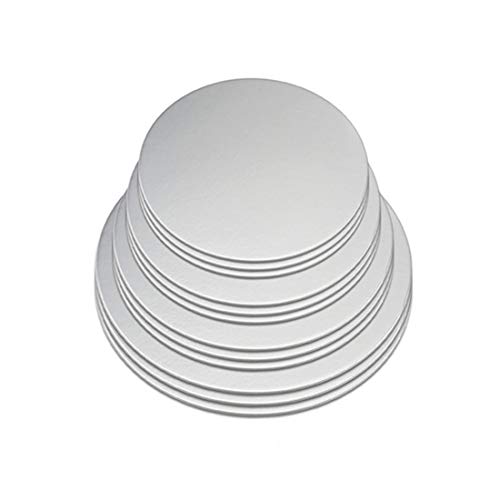 Cake Boards, 12 Pack Cake Base Cardboards 3 Each (6, 8, 10, 12 Inch), Sliver Foil Round Cake Circles, Cake Rounds, Cake Circles,Round Cake Boards,Baking Sets