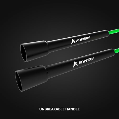 Adjustable Skipping Rope for Men, Women & Kids β Speed Jump Rope for Exercise Workout & Weight Loss (Green)