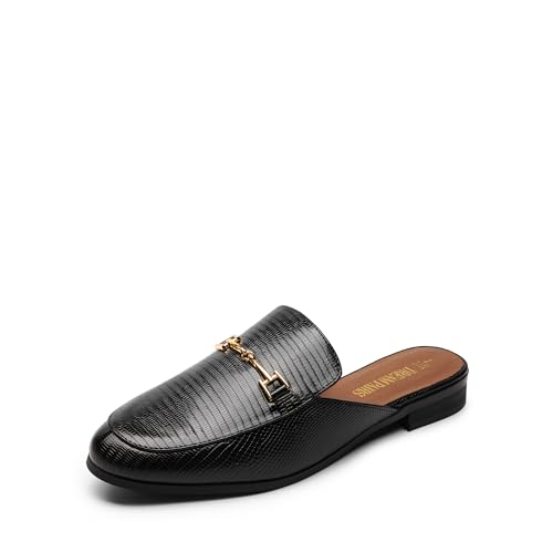 Image of DREAM PAIRS Women's Flats Slip on Comfortable Mules | Slip on Slides Buckle Lightweight Loafers Shoes for Office Work Business and Casual Wear