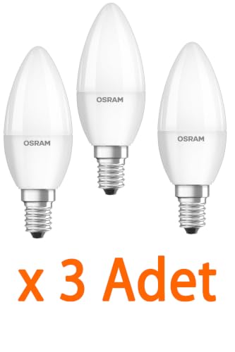 LED Mum Ampul E14, 7,5W ile 60W Aydınlatma, 806 Lümen, 4000K Günışığı, 11,5 cm, 3 Adet