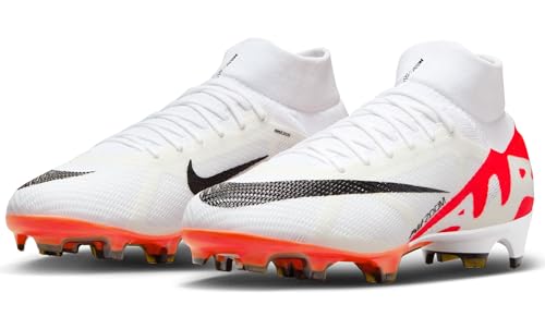 Nike NIKE Men's Zoom Mercurial Superfly 9 Pro Fg Sneaker, Bright Crimson White Black, 8 US
