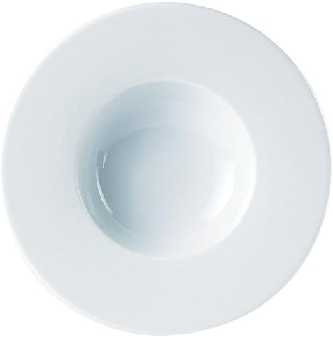 Kirsty Jayne China(178227) Set Of 6 White Porcelite 10 1/2 Inch Wide Rim Pasta Plates
