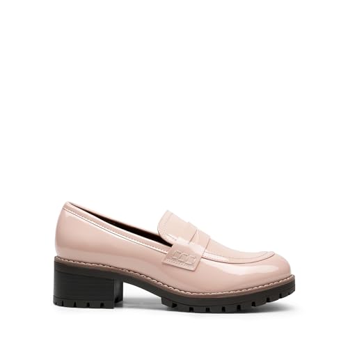 Image of DREAM PAIRS Women's Platform Chunky Heeled Loafers, Womens Business Casual Shoes