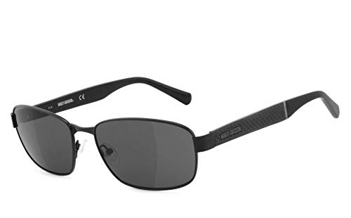 Harley Davidson Eyewear HD0919X Sunglasses - Matte Black Frame, Green Lenses, 59 mm HD0919X5902N