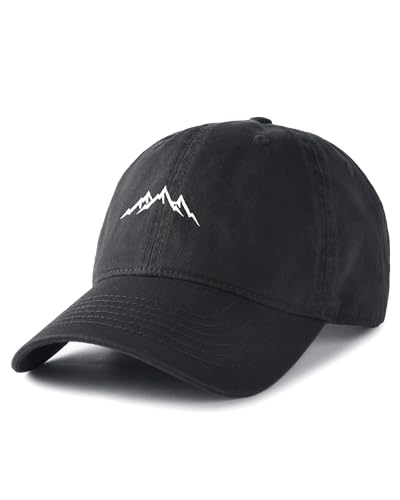 FURTALK Men’s Mountain Embroidery Dad Hat Black M-L
