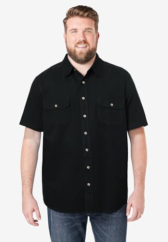 Boulder Creek by Kingsize Men's Big & Tall Short Sleeve Denim and Twill Shirt4