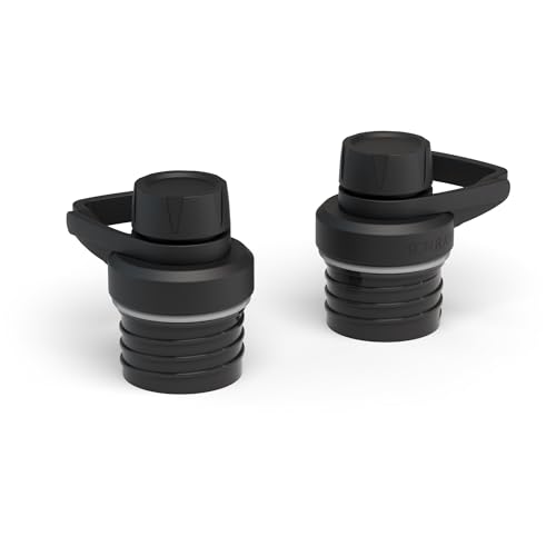 IRON °FLASK Spout Lid 2.0 for Narrow Mouth, Insulated Sports Water Bottles, Canteen Standard, Chug Lid, BPA Free 2 Lids (Midnight Black)