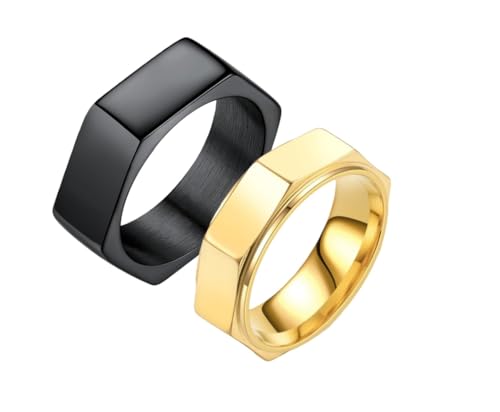Bague couple personnalisée en acier titane pour un cadeau unique