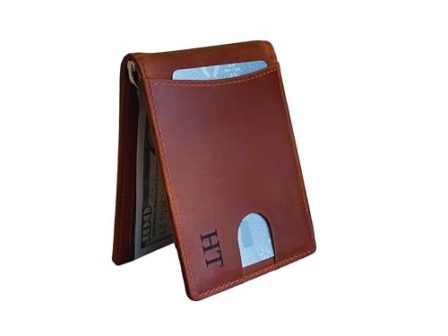 Personalized-Minimalist-Wallet-For-Men-Custom-Engraved-Slim-Wallet-Customized-Monogram-Leather-Wallet-Gift-For-Fathers-Day-Him-Husband-Boyfriend-Dad-Son-Anniversary-Graduation-Birthday-CINNAMON