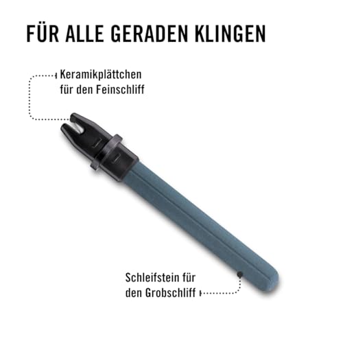 Victorinox Dual-Messerschärfer Outdoor, für Schweizer Taschenmesser, Schleifstein klein, schwarz