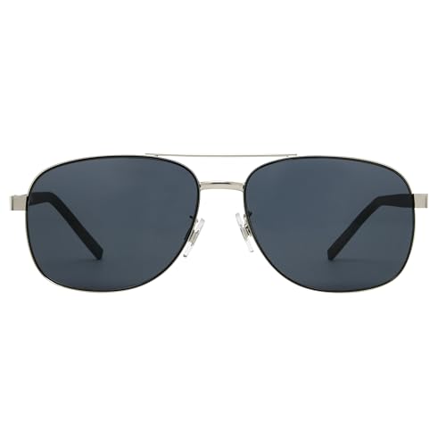 DOCKERS Men's Dale Sunglasses Aviator, Silver, 60mm2