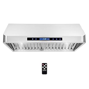 COSMO COS-QS75 30 in. Under Cabinet Range Hood with 500 CFM, Permanent Filters, LED Lights, Convertible from Ducted to Ductless (Kit Not Included) in Stainless Steel