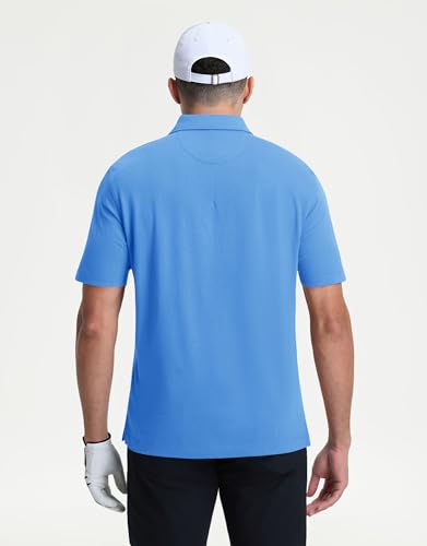Camiseta polo para hombre, manga corta, ligera y suave, mezcla de algodón con bolsillo, ideal para verano y uso diario miniatura 2