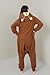 WOTOGOLD Animal Cosplay Costume Bear Unisex Adult Pajamas ,X-Large,Brown Bear