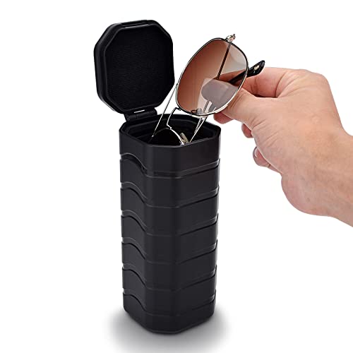 iGuerburn Protective Can for Oakley Sunglass, Solid Storage Container for Magpul/RayBan/Oakley Sunglasses - Hard Shell Tactical Box Great for Travelling, Fishing, Camping, Black, One size, Black