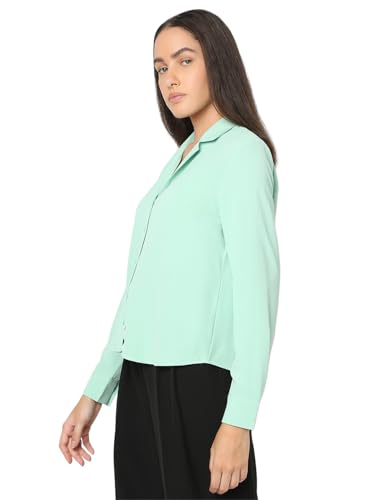 Image of VERO Moda Women's Polyester Solid Regular Fit Shirt