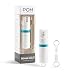 POM White Pepper Spray Keychain Model - Maximum Strength Self Defense OC Spray Safety Flip Top 10ft Range Compact Discreet for Keys Backpack Quick Key Release (Aqua)